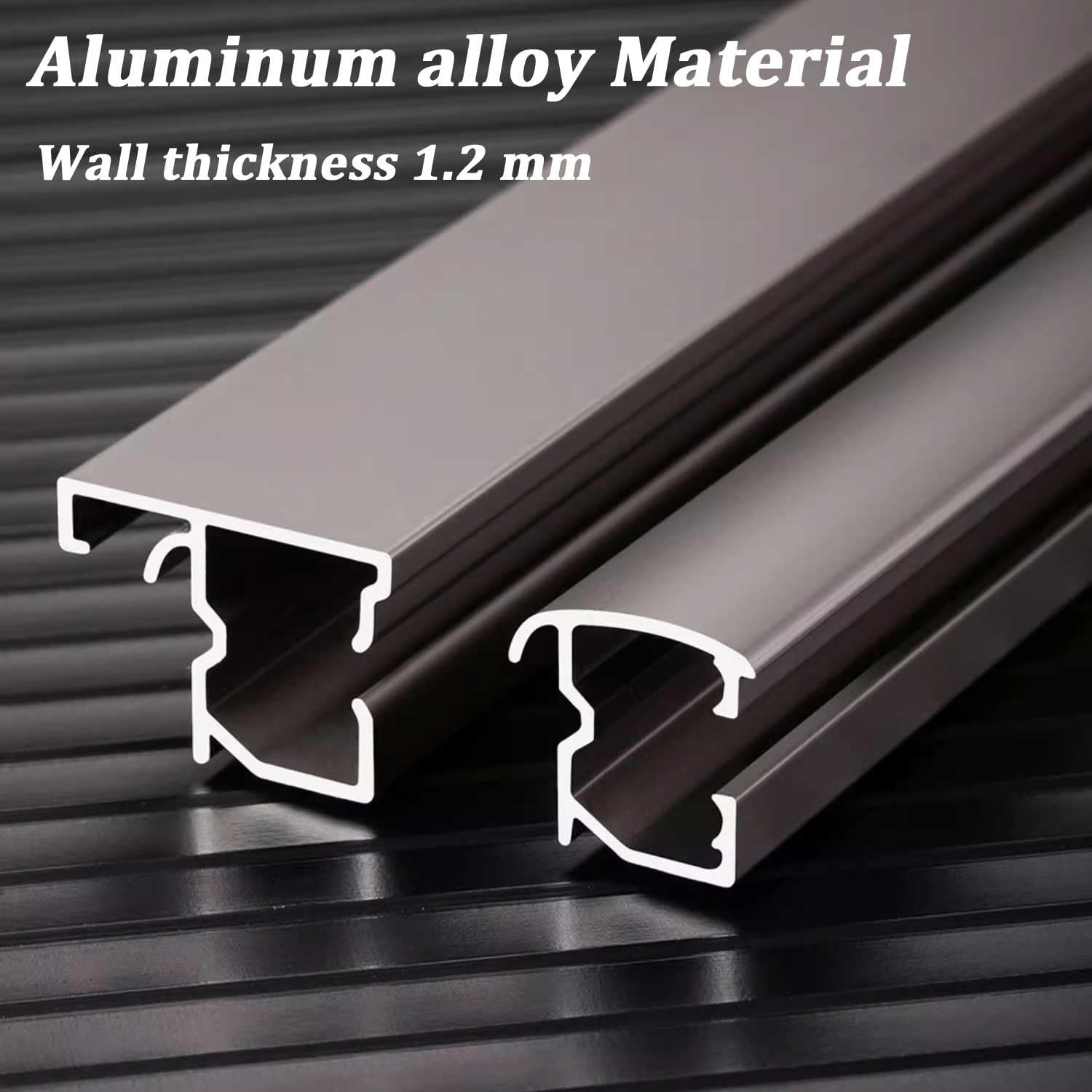 Double Curtain Track Set - Wall Mount Curtain Rail System for Room Dividers & Windows - Adjustable 1m (3.3ft) White Curtain Rods for Living Room & Bedroom