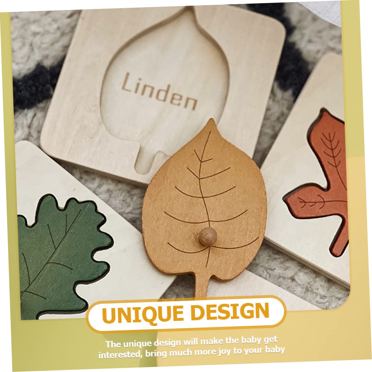 TOYANDONA Wooden Leaf Puzzle Educational Toy for Toddlers Shape Cognitive Learning Puzzle Early Childhood Montessori Game to Develop Fine Motor Skills and Parent-Child Interaction - Image 4