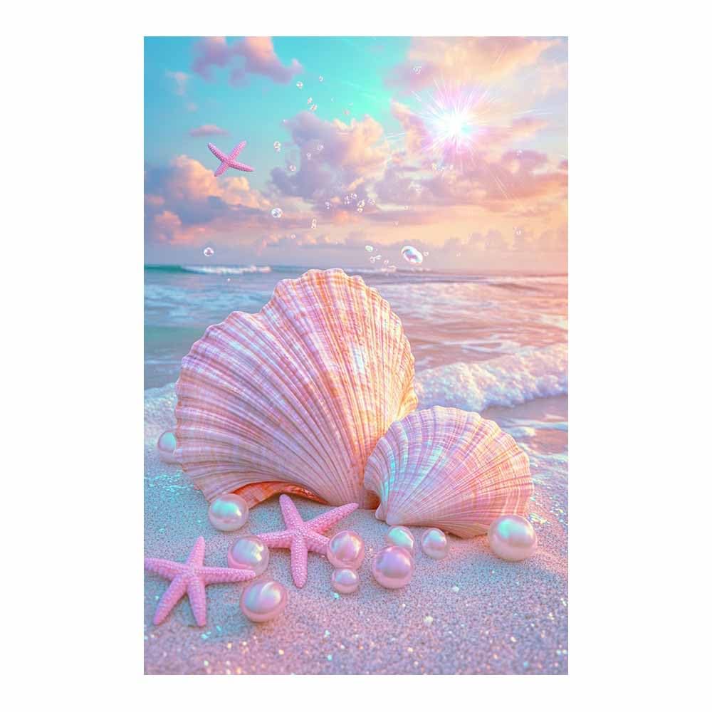 WQBQKKX Lienzo decorativo de playa para baño, imágenes del océano Rosa Cuadros Decoracion para Dormitorios Barra Corredor（Rosa 33-70x100cm Sin marco
