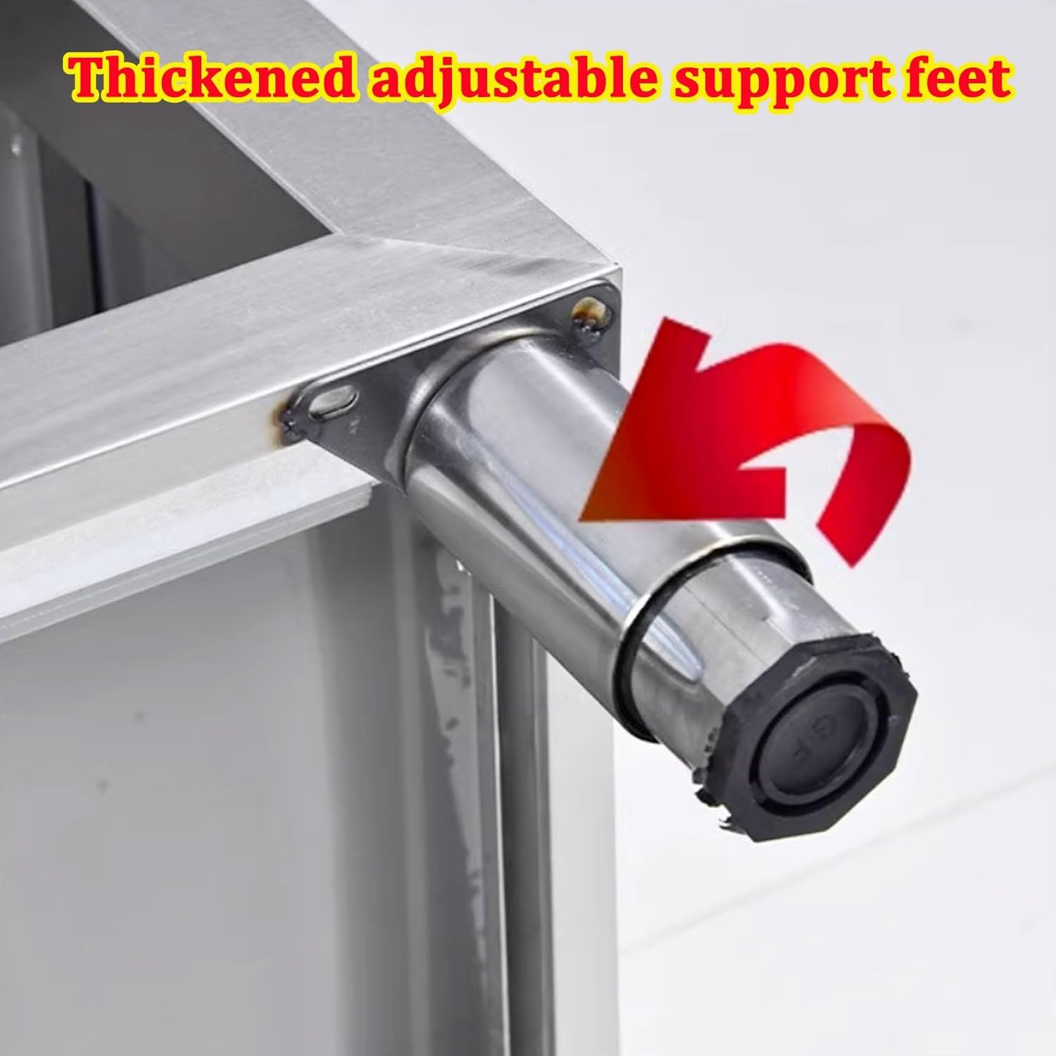 Stainless Steel Work Table, Kitchen Prep Table, Stainless Steel Table Cabinet, Heavy Duty Prep Table with 2 Sliding Doors, Commercial Worktable Workbench with Cabinet(L80xW50cm/31.4x19.6in)