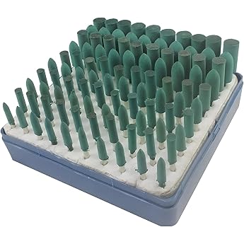 Pack of 100 Wool Felt Polishing Grinding Grinding Ceramic Nail Drill Bits 0.8 cm Shank Matching Accessories Bit Wen Rotary Tool Attachment PR5787