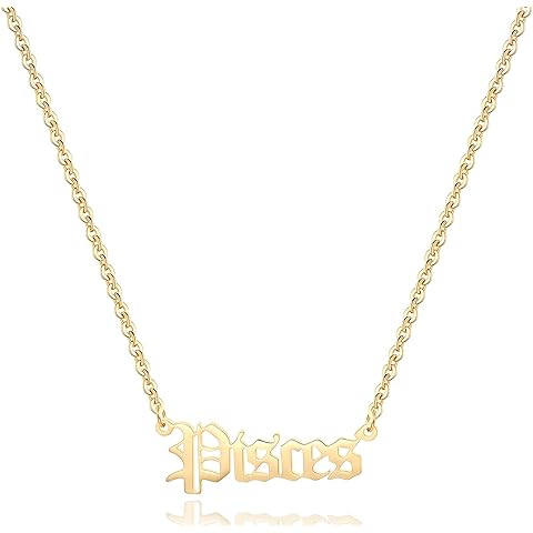 18K Gold Plated Astrology Necklace for Women Jewelry,12 Zodiac Pendant Horoscope Co...