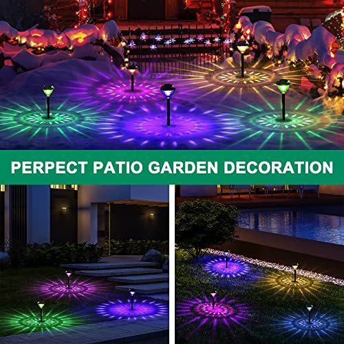Solar Color Changing Lights Waterproof Ip67 - Led Outdoor Pathway Lighting Decorative Solar Garden Landscape Path Lights Ground Spotlights Warm Lights Led Luce Solares For Street Walkway Sidewalk 2Pcs #TOP6