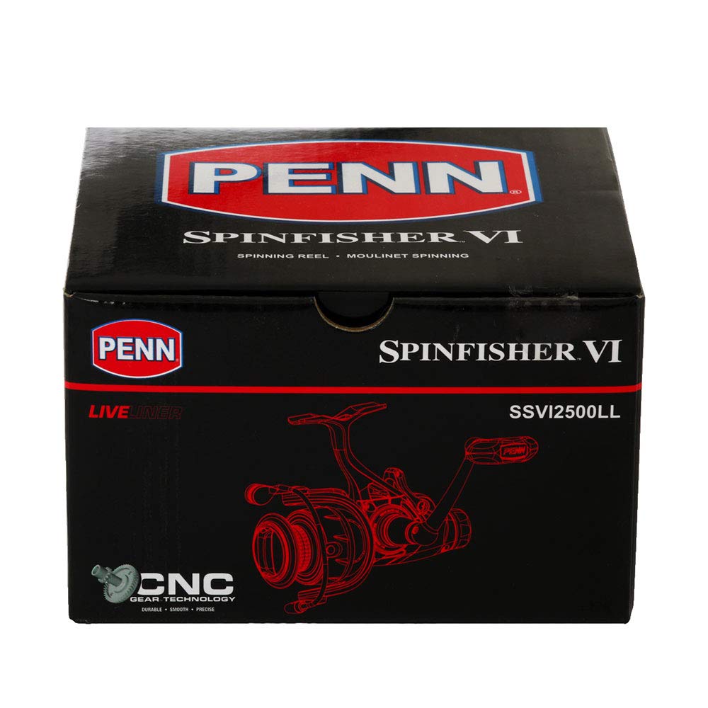 Penn Spinfisher VI kołowrotek spinningowy Unisex's Spinfisher VI, czarny/złoty, jeden rozmiar