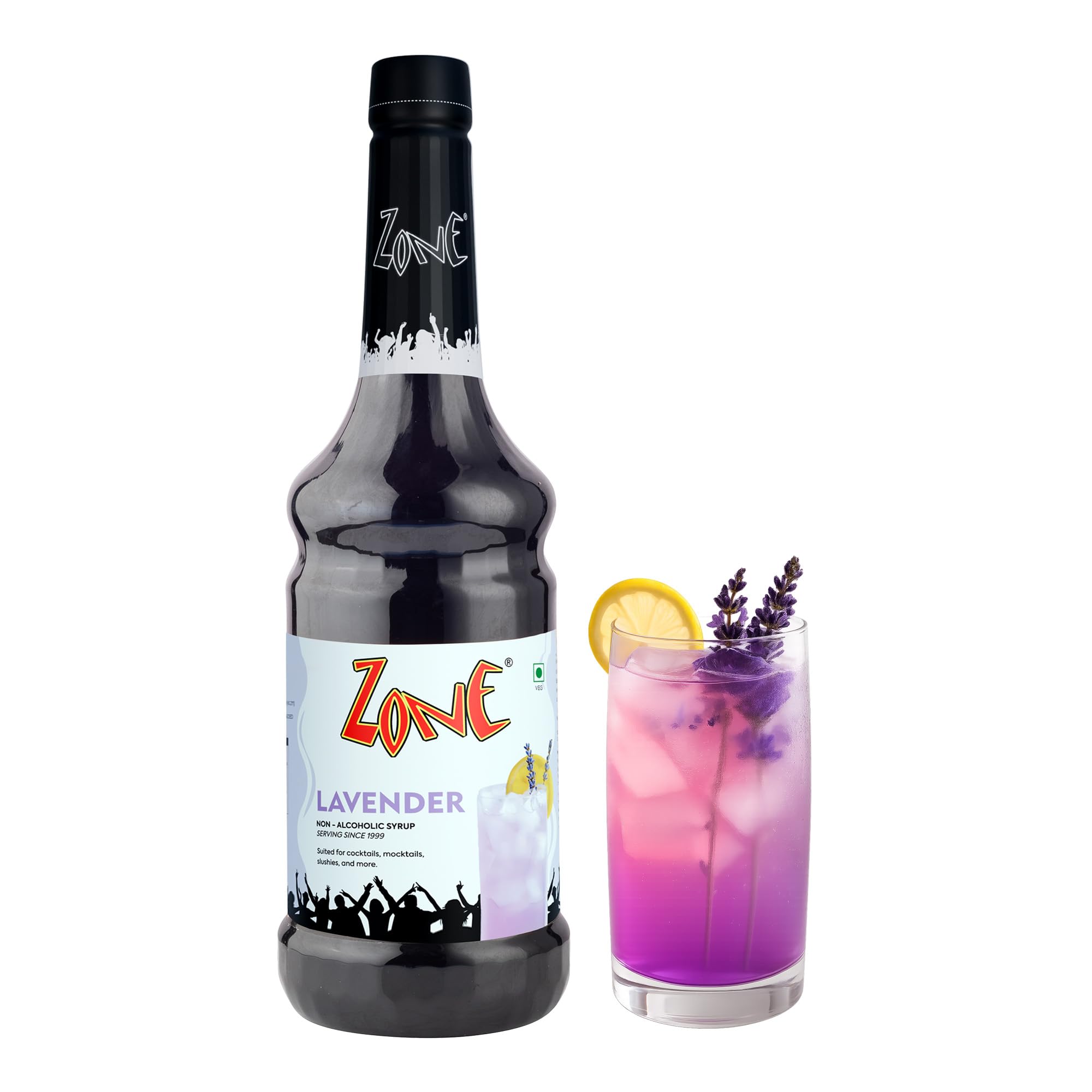 Zone Lavender Syrup 1000ml | Lavender Flavor for Mocktails
