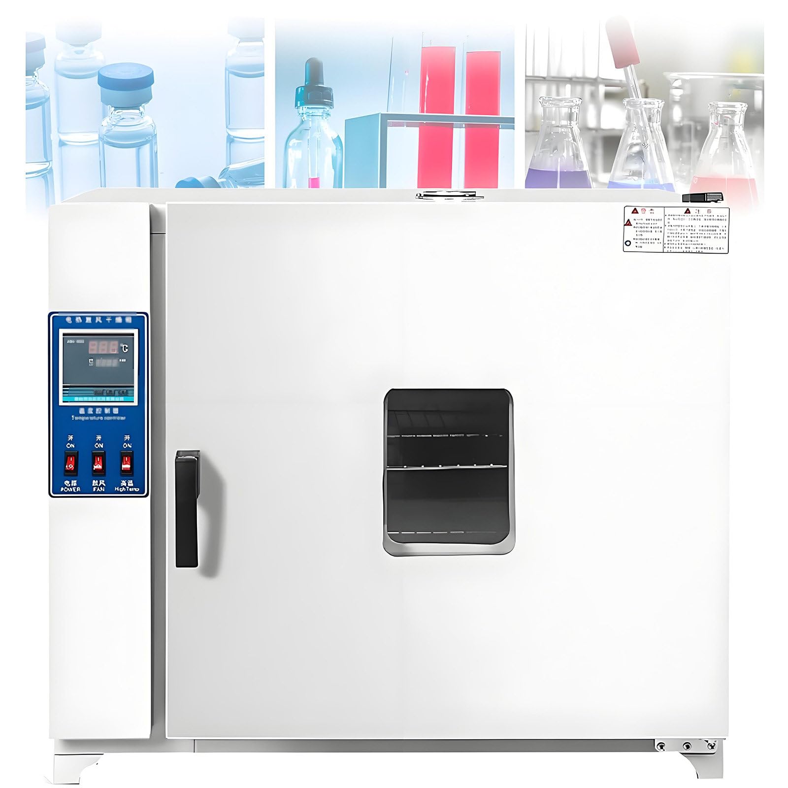 Suszarka laboratoryjna z wymuszonym obiegiem powietrza, stała temperatura suszenia nadmuchowego, próżniowa suszarka, Rt+5-280℃, do zastosowań przemysłowych,43L