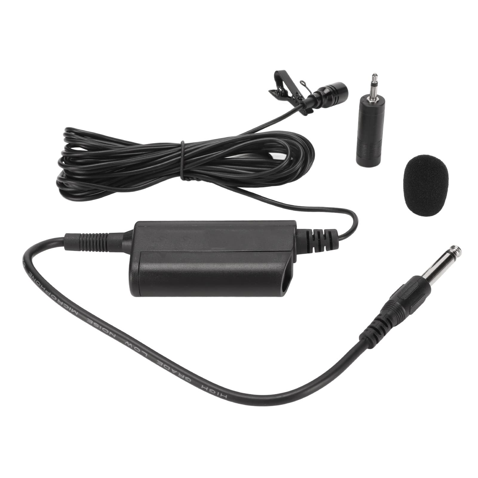 Estink Clips On Microphone, Omnidirectional Clips On Lapel Mic with 5m Sound Cable and Mini Metal Clips, for Guitar Piano Saxophone Violin Recording