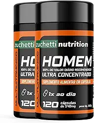2 Potes Multivitaminico Homem 240 Capsulas Polivitaminico para Homem Vitamina Az