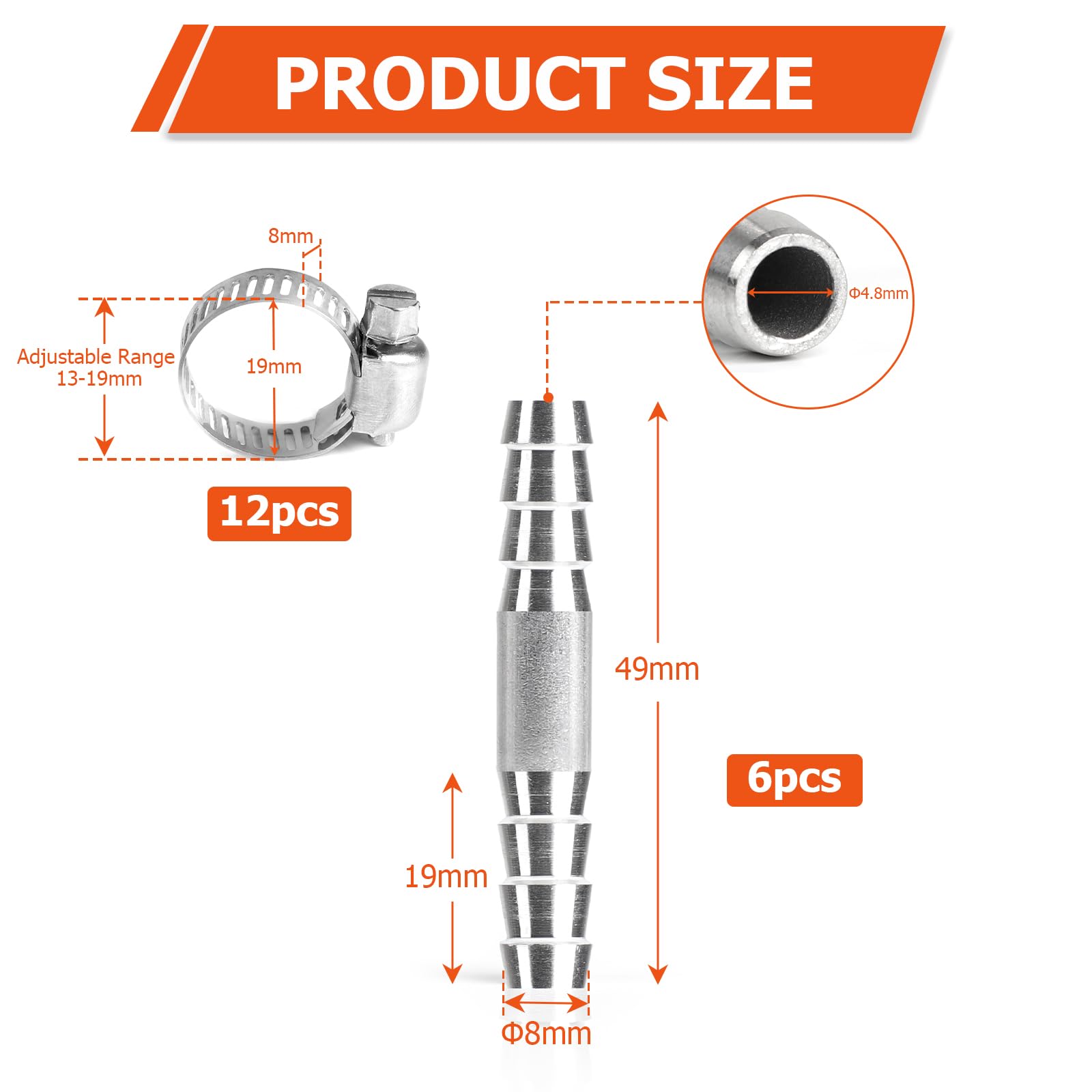 Raccord En Laiton Té 3 Voies 8 Mm - Adaptateur Pour Tuyaux Air, Eau, Huile - Connexion Cannelée, Facile à Monter