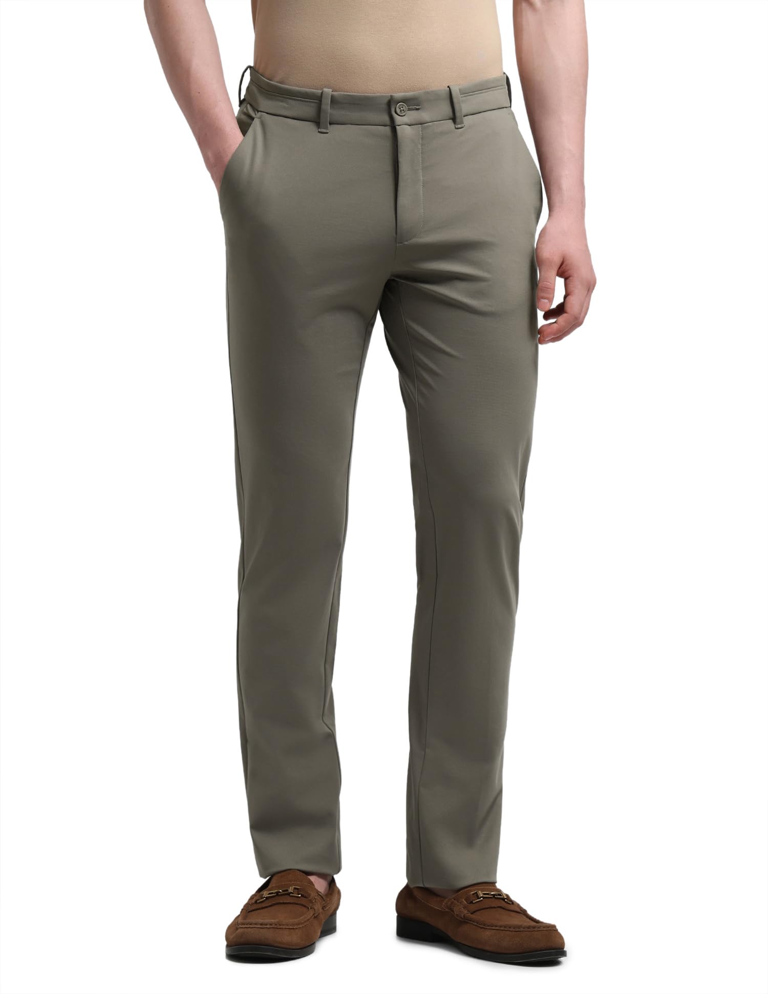 arrow Newyork Men's Knitted Hudson Regular fit Trousers-picture-16
