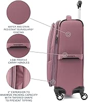 Vista 170 de Travelpro Maxlite 5 - Juego de 2 piezas de equipaje de mano de tela, expandibles con 4 ruedas giratorias, bolso blando para debajo del asiento, Negro