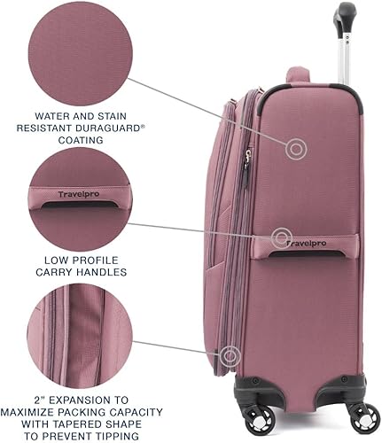 Miniatura 170 de Travelpro Maxlite 5 - Juego de 2 piezas de equipaje de mano de tela, expandibles con 4 ruedas giratorias, bolso blando para debajo del asiento, Negro