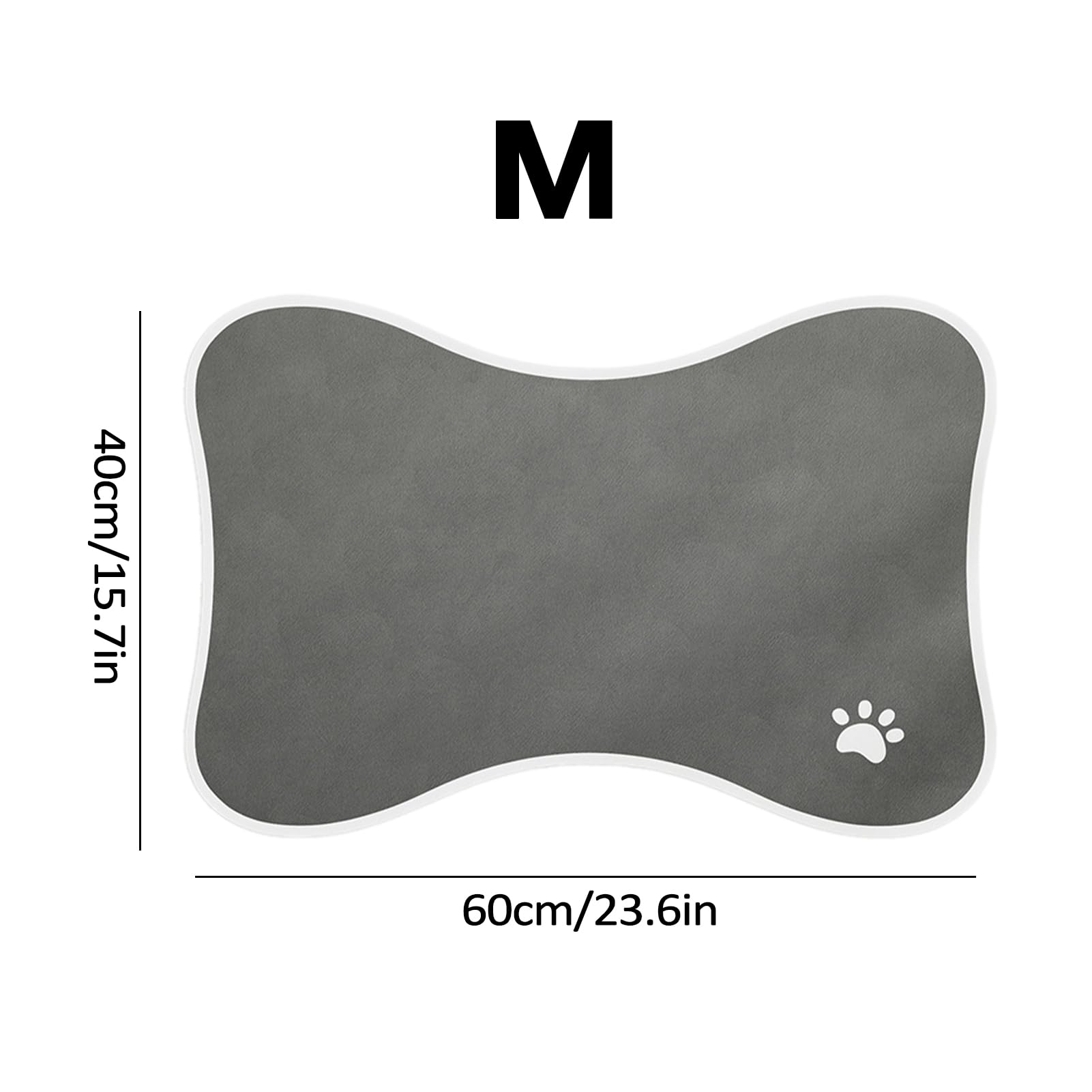 Tapis d'alimentation en silicone imperméable pour chien et chat, tapis antidérapant pour gamelle, pour chiens, chats et autres (40 x 60 cm)