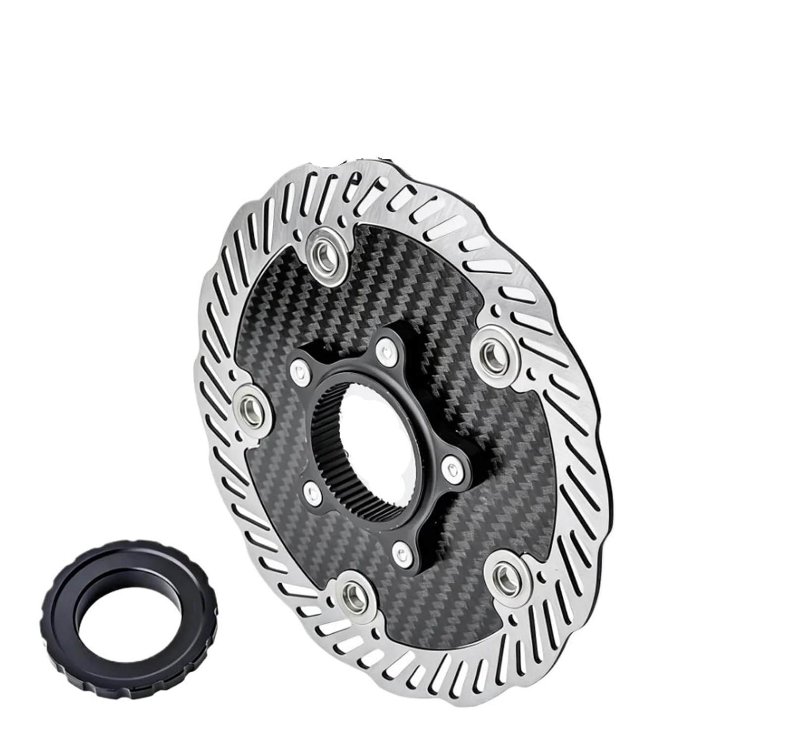 Disco de freno Rotor flotante de disco freno fibra carbono liro piezas ciclismo bicicleta SixBolt bloqueo central 140/160mm