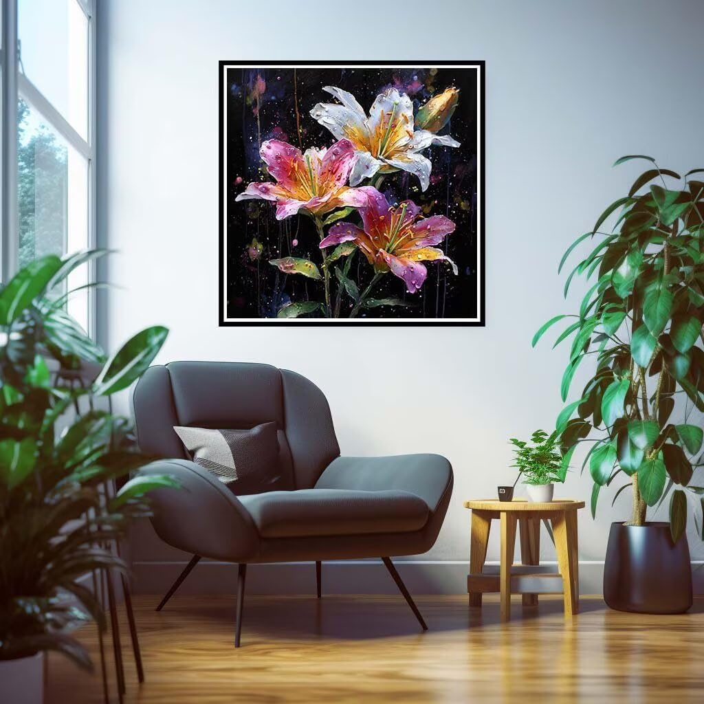 Diamond Painting Adultos, Pintura Diamante Lirio Kit Completo -L2