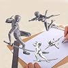 Figuras de acción de PVC modelo (color gris) con caja, figuras de dibujo para artistas (femenino y masculino) 5