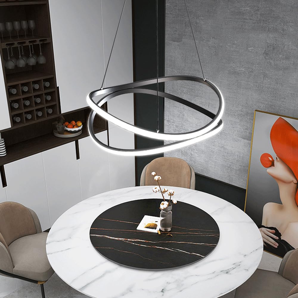 Lámpara Colgante Regulable, lámpara Circular Moderna, lámpara de Techo para Isla de Cocina con Control Remoto 3000K/4500K/6000K 10%-100% de atenuación para Restaurante cafetería