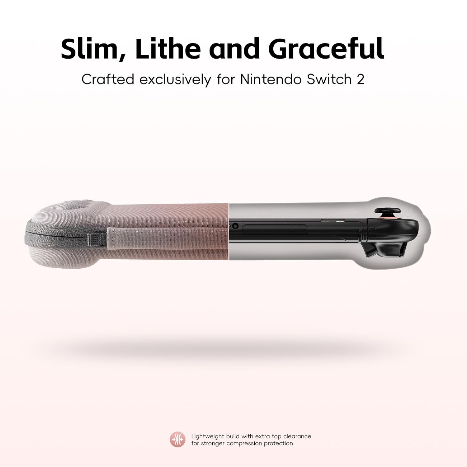 YONMOTTO Slim Carrying Case for Nintendo Switch 2 (2025), Lightweight Protective Hard Shell Portable Travel Case with 12 Game Card Slots & Screen Protector Mat (Gradient brown)