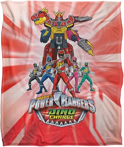 Miniatura 2 de Power Rangers Dino Ranger - Manta con licencia oficial de tacto sedoso, súper suave, 50 x 60 pulgadas