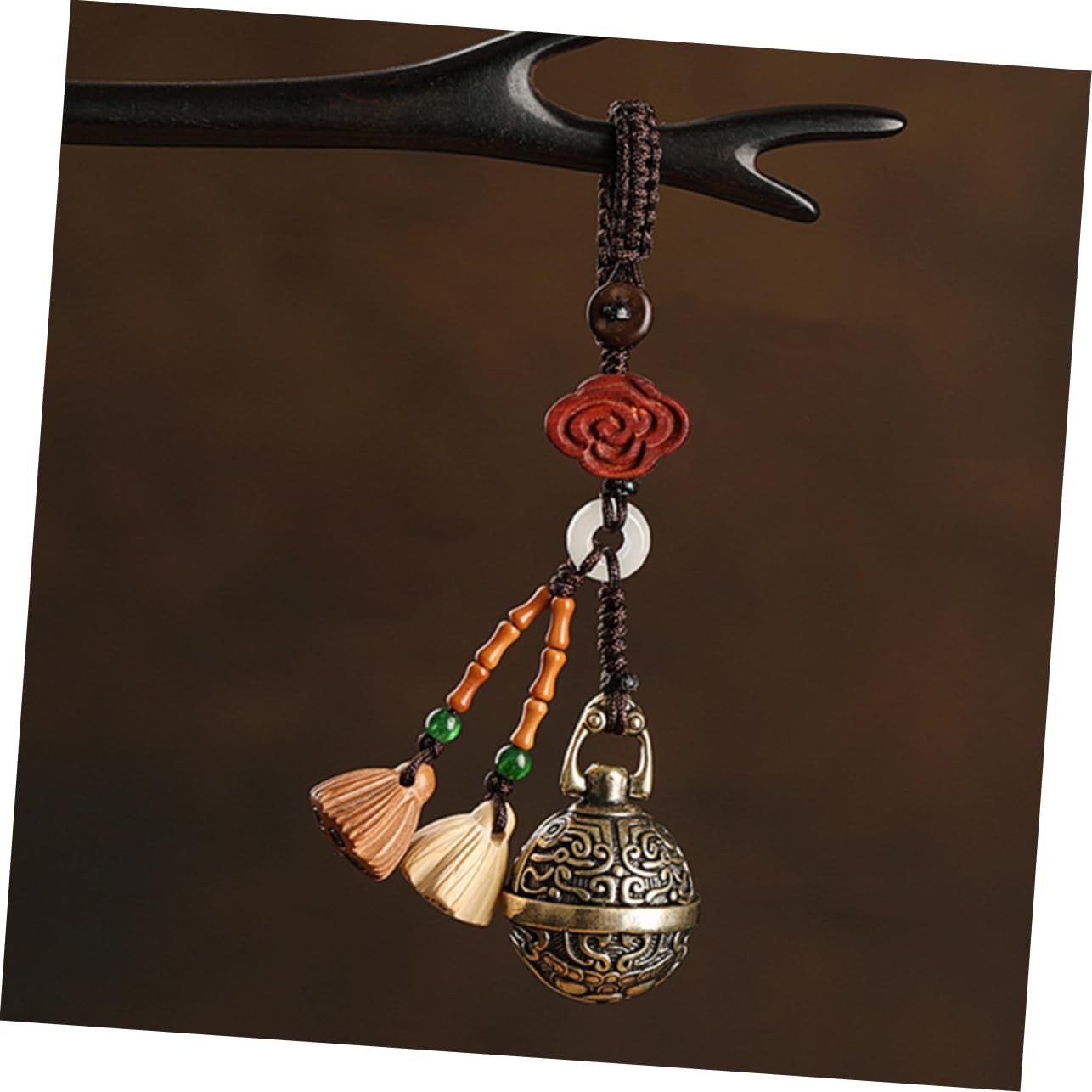Keychain Decor Men Keyring Holder Car Keychain Bell Pendant Key Organizer