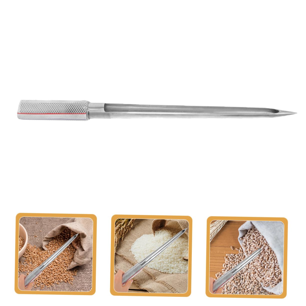 SOLUSTRE Campionatore Asta Sonda Acciaio Inossidabile e Cereali in Portatile per Resistente alla Ruggine Semplice da Usare Agricoltura e Lavorazione del Cibo