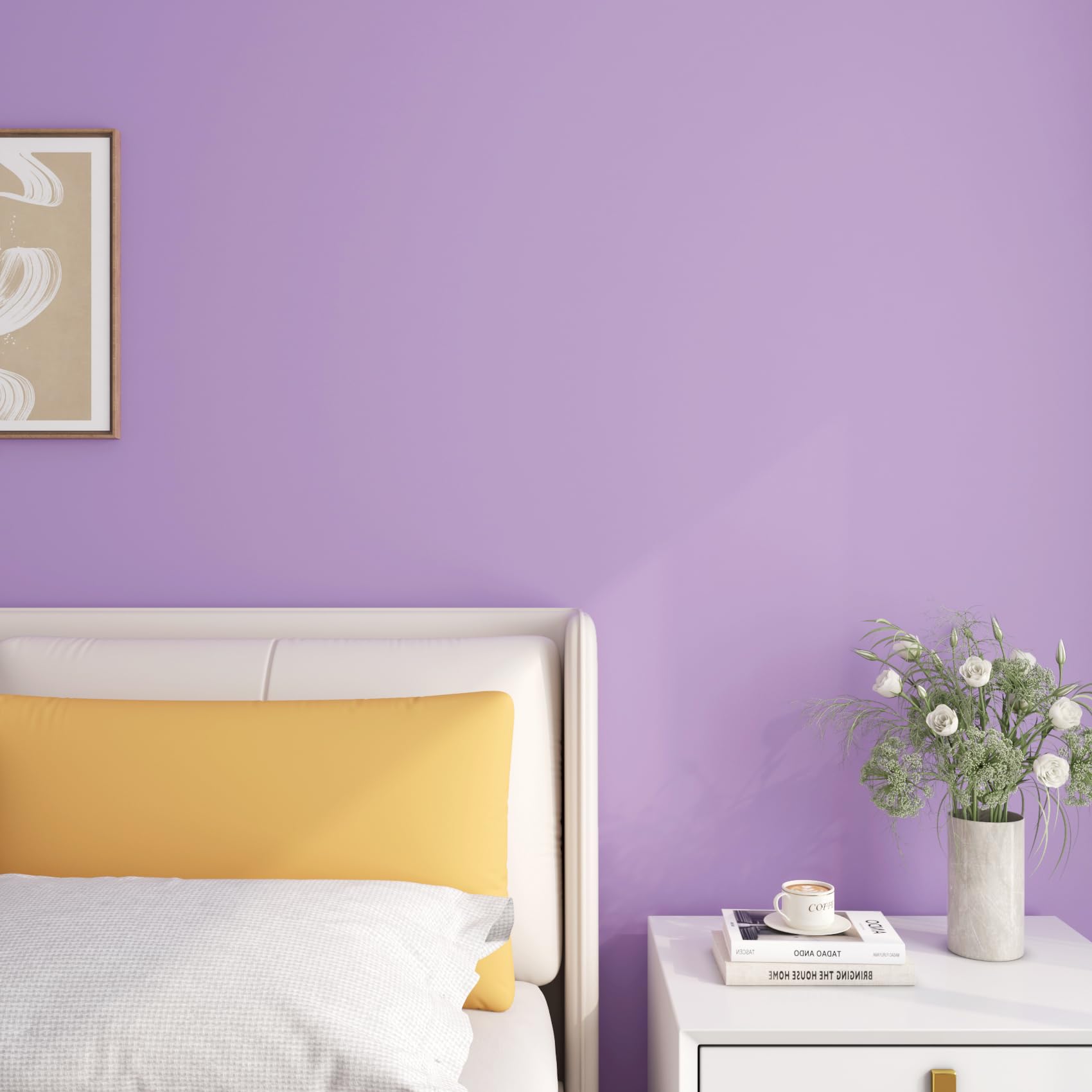 Papier peint chambre adulte violet ReWallpaper 60cmx5m rouleau autocollant meuble