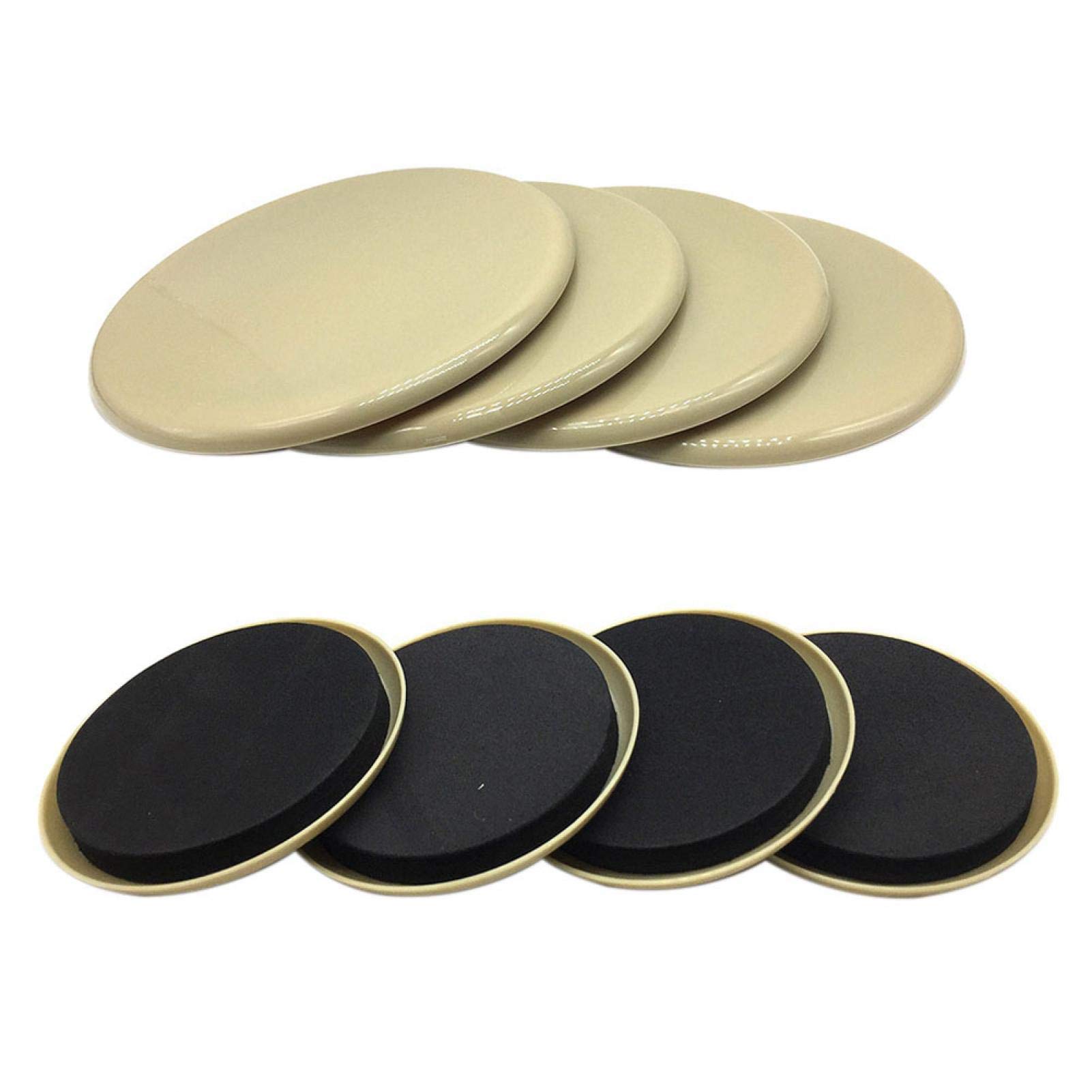 Kisbeibi 8pcs Furniture Sliders Moving Pad G-lider Quickly Protect Carpet Sturdy Round Furniture Sliders for Carpet, Furniture Moving Pad Reusable Flooring Coaster Floor Surfaces Felt Pads(7in)