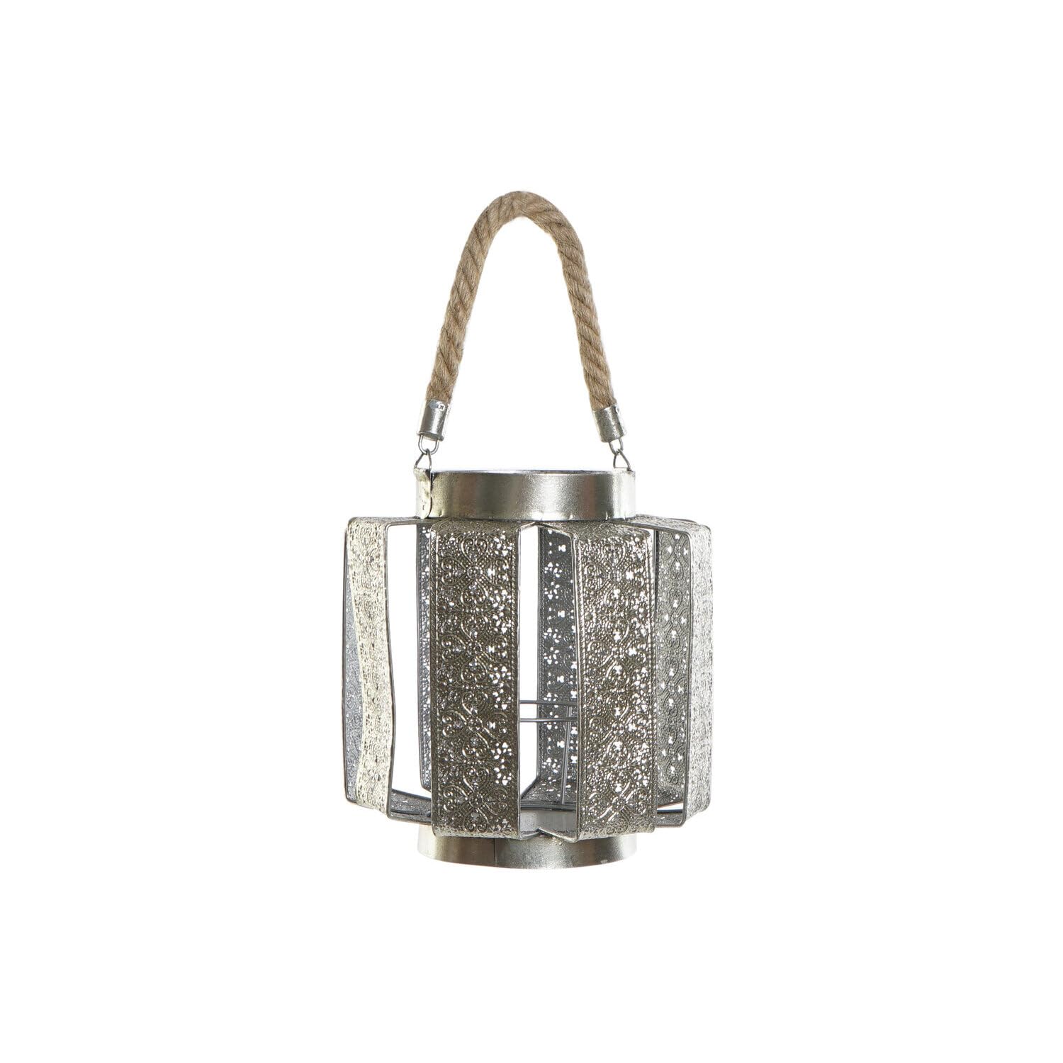Portavela metal cuerda bougeoir argenté pour rompre la lumière crue