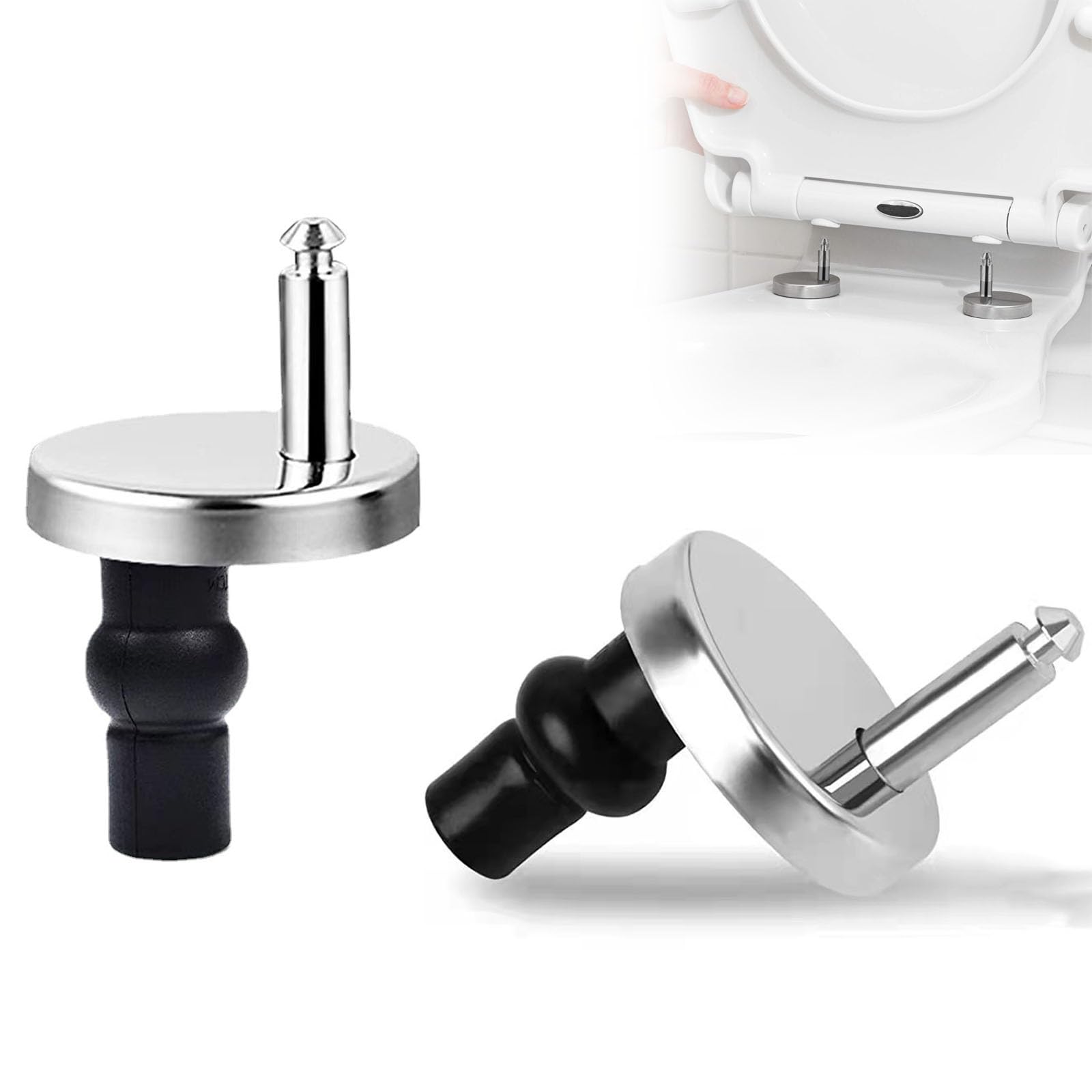 2Pcs Quick Release Toilet Seat Top Fittings Toilet Seat Hinges Toilet Seat Fixings Universal Top Fixing Quick Release Toilet for Toilet Blind Holes