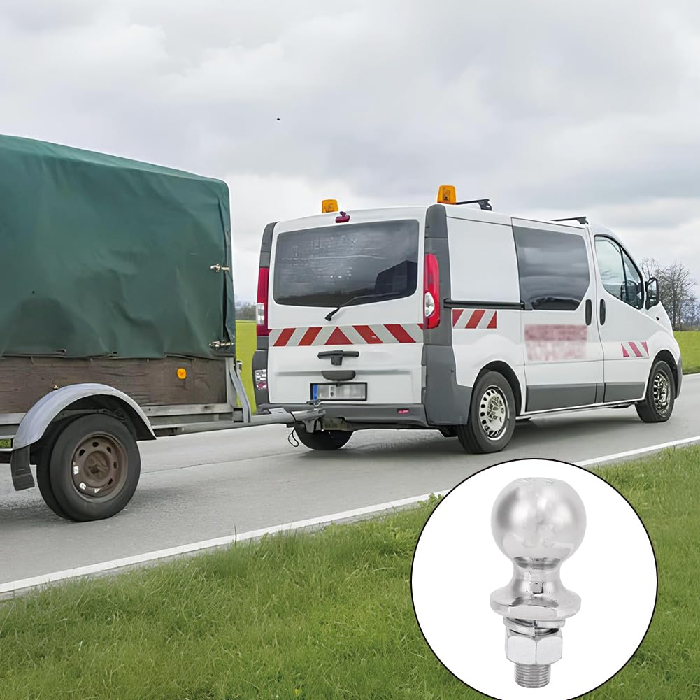 Gancio Traino a Sfera,50mm Rimorchio a Sfera,3,5T Gancio Traino Rimorchio,Ø19mm Vite per Aste di Accoppiamento con un Carico Fino a 3,5 Tonnellate per Trattore Camper Roulotte Spiaggia Yacht