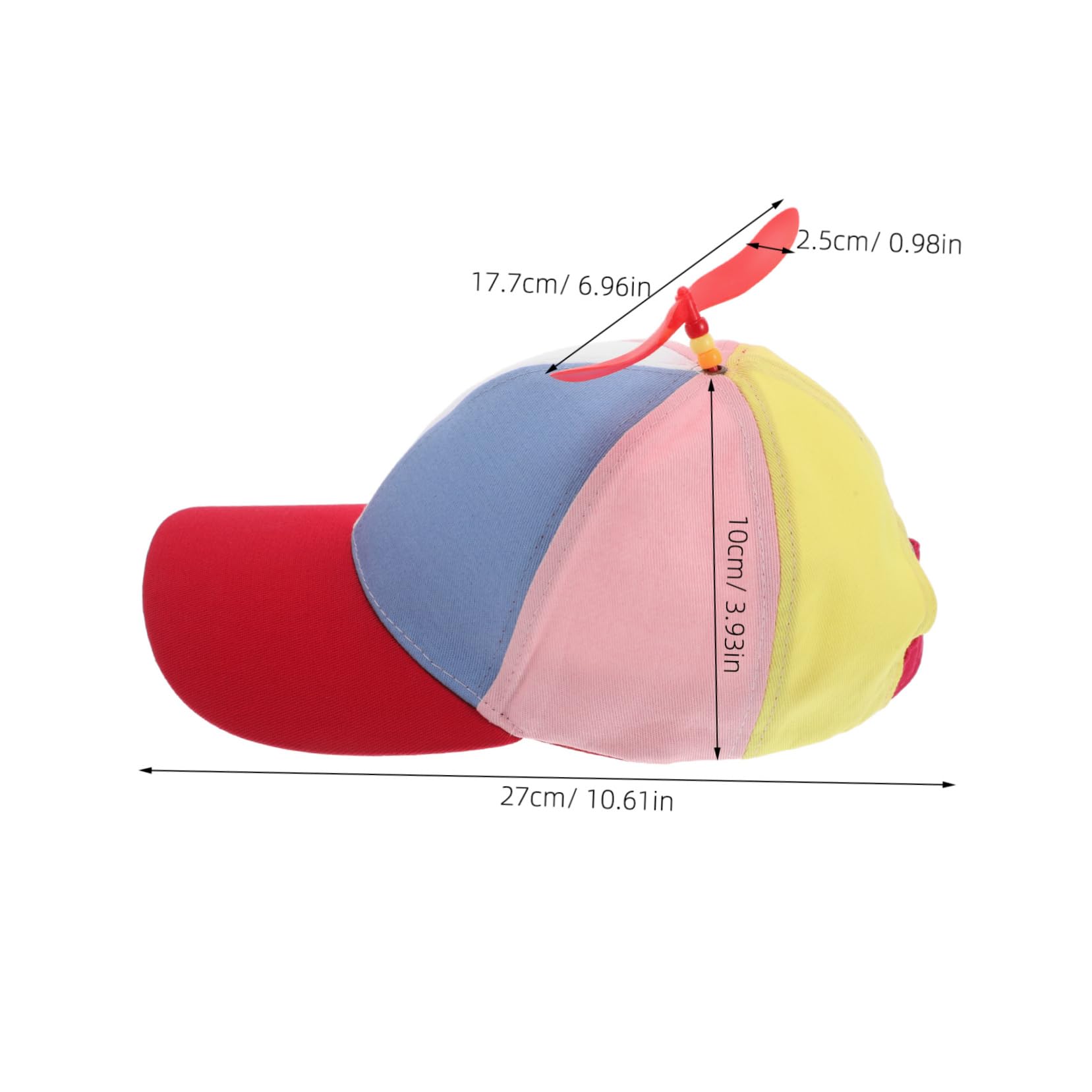 SHERCHPRY Spring Fun Bamboo Dragonfly Cap Hat Removable Propeller Sun Protection Unique Helicopter Design