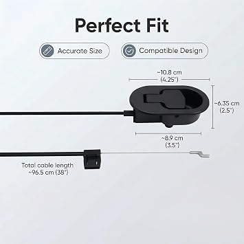 2Pcs Recliner Release Pull Handle with Cable | Replacement pull handle kit for compatible sofa chairs, with 97cm cable and 12cm exposed section.
