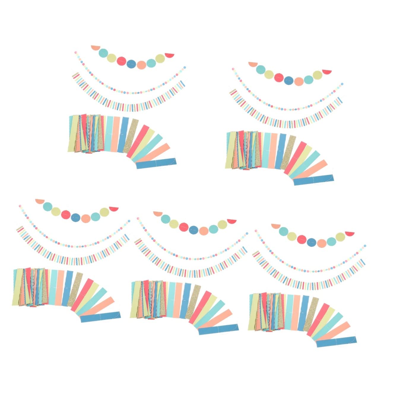 Abaodam 10 STK Latté Streamer-Hintergrund Punkt-luftschlangen-Girlande Pappmache Baby Gastgeschenk Für Den Ersten Schultag Regenbogen-Party-Girlande Bunte Girlande Der Kreis Zubehör Papier