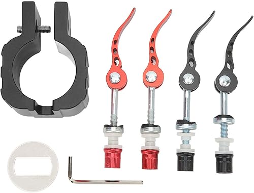 Alomejor Abrazadera para scooter con palanca de liberación rápida y llave hexagonal, accesorio de bloqueo resistente para scooter eléctrico Zero 8X