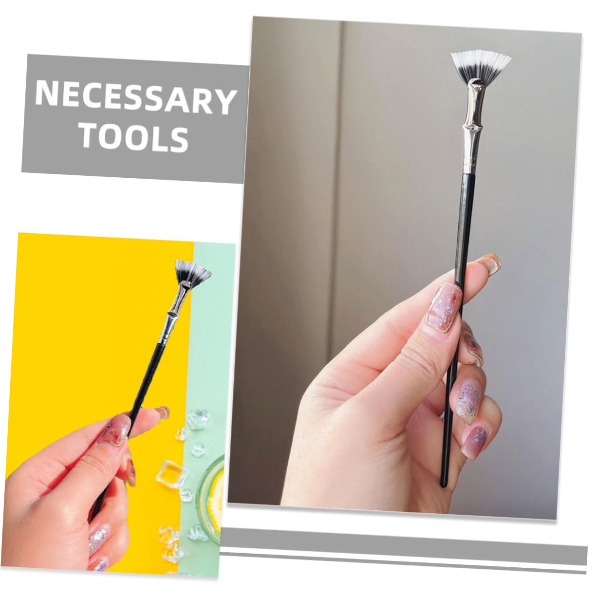 3pcs Angled Fan Mascara Brushes for Precise Lash Application Eye Lash Makeup Tool Fashionable for Mascara and Eyelash Extensions