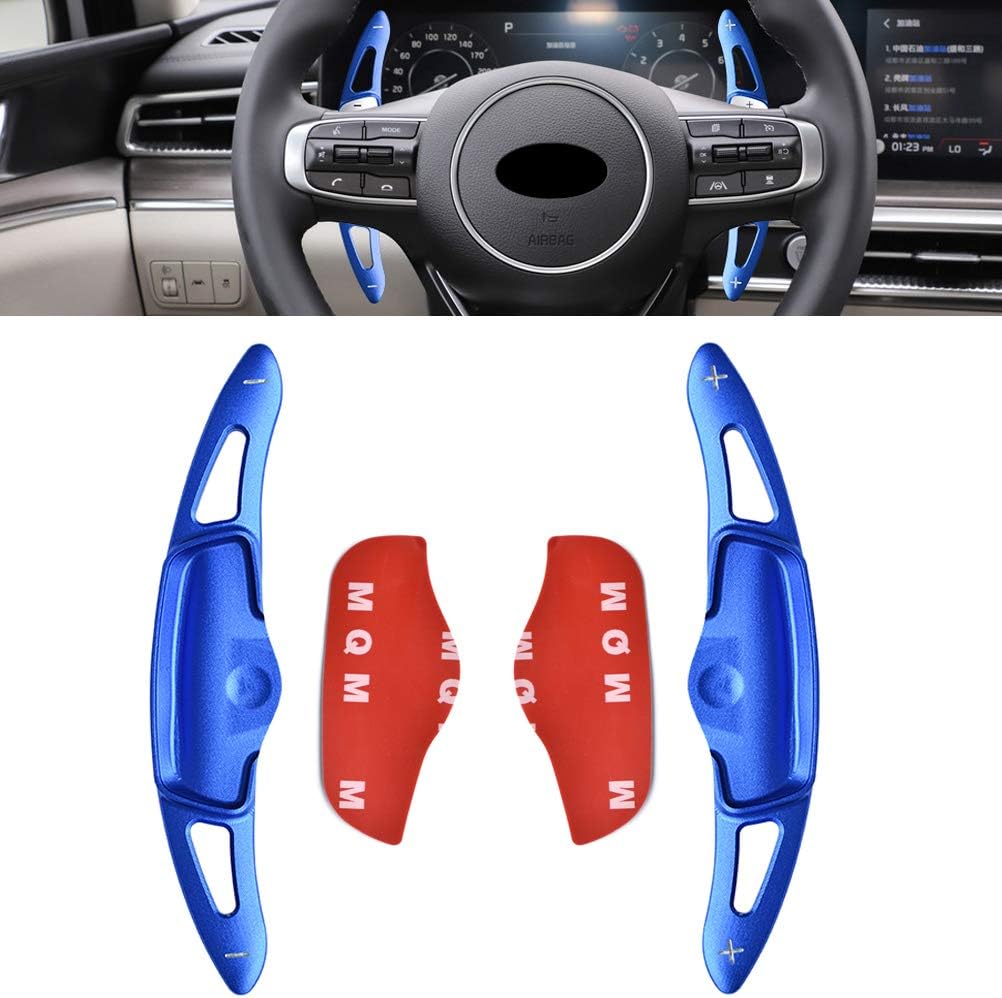 ontto Steering Wheel Shift Paddle Extended for kia K5 2020 Shifter Extension Trim Cover Blue