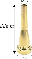 Vista 6 de Boquilla de trompeta chapada en oro de metal compatible con piezas de accesorios de trompeta (7C)