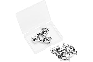 15-Piece Metal Magnet Pin Backs with Locking Clasp and Storage Case