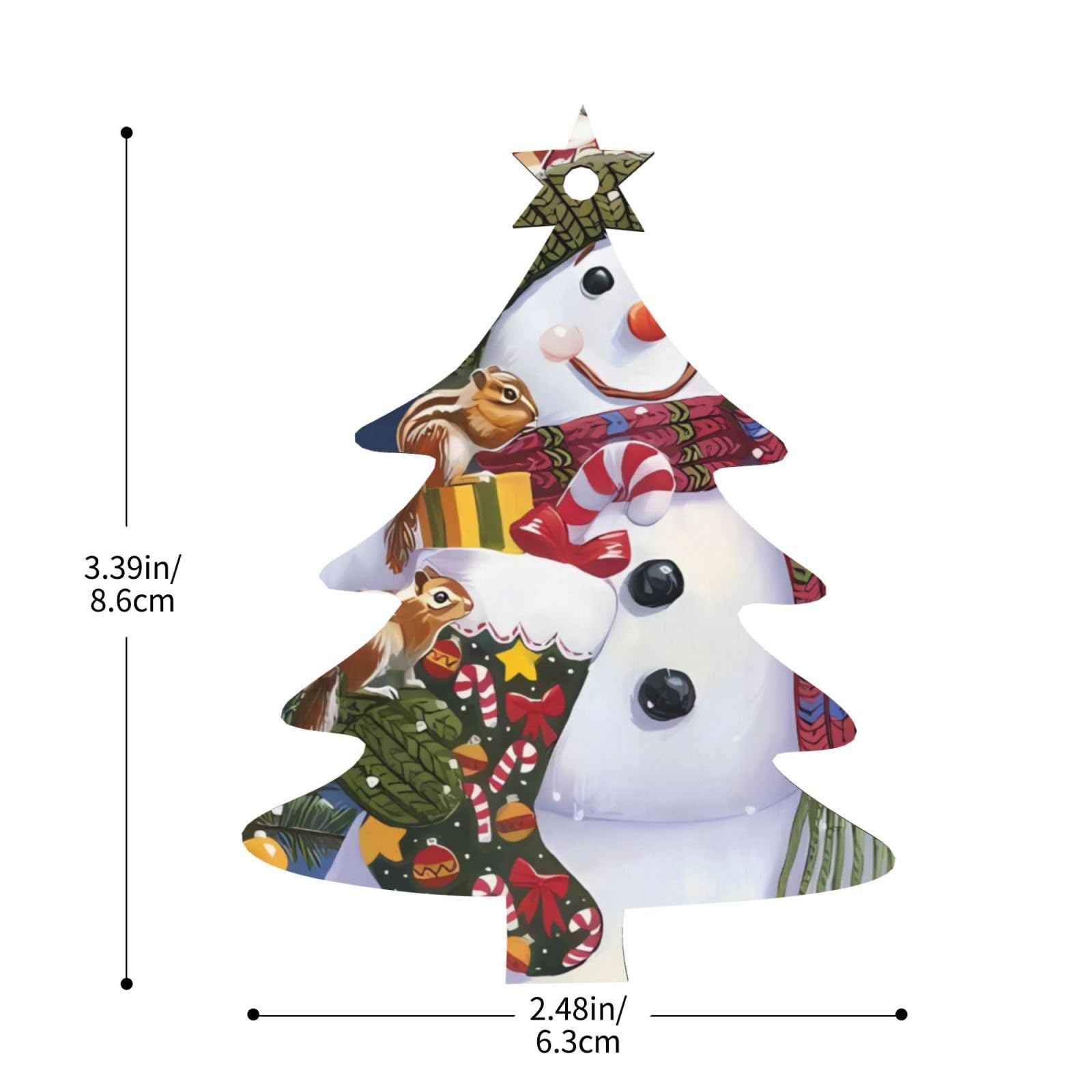 com-four® Espositore decorativo per Natale - pupazzo di neve in legno da posare - Decorazione natalizia da decorare e regalare (Pupazzo di neve con casetta per uccelli