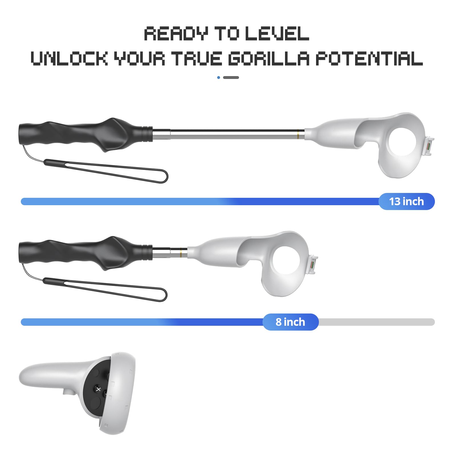 Extensible Long Arms for Gorilla Tag Quest 2 VR Accessories Long Sticks for Oculus Quest 2 Controllers Handle Attachments