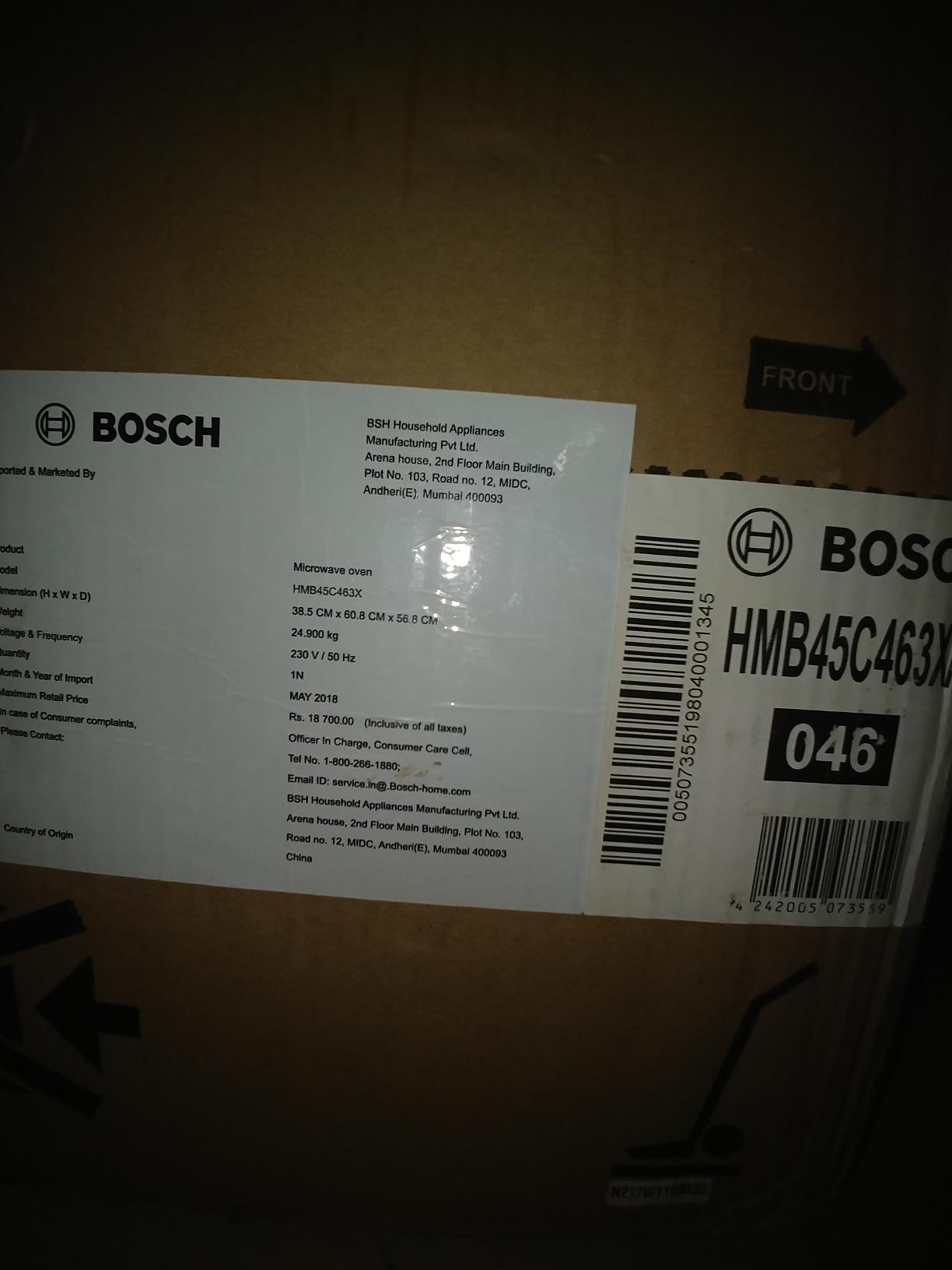 Bosch 28 L Convection Microwave Oven (HMB45C463X, Black) Amazon.in