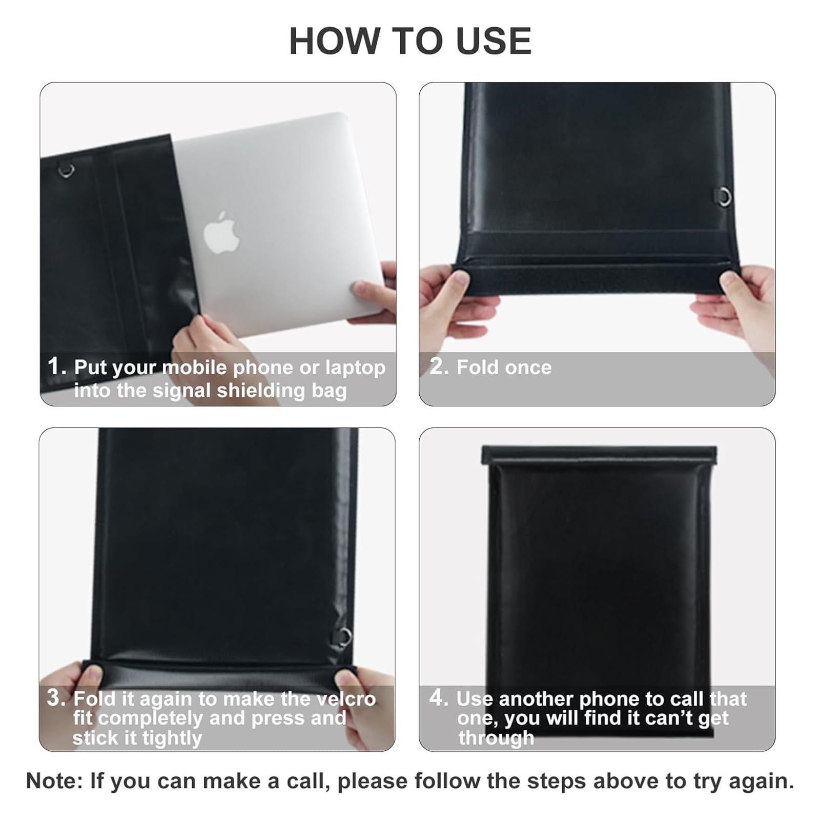 Paquete de 5 Bolsas Faraday para Portátiles Tabletas Radios Teléfonos y Llaves de Voche, Impermeables Ignífugas Bloqueadoras de Señal RFID a Prueba de pulsos Electromagnéticos (EMP) Antirrobo
