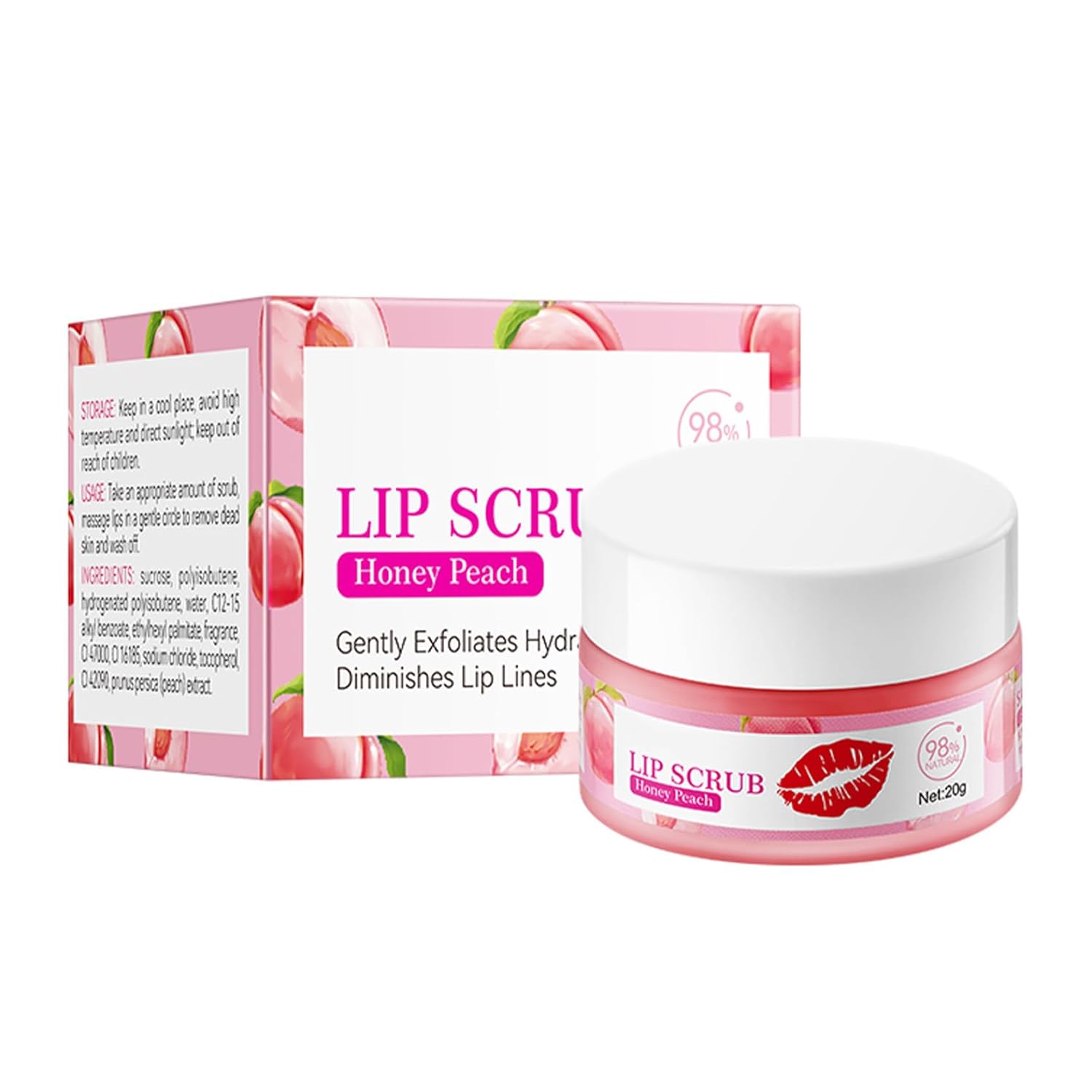 Daily Lip Care Scrub, 20g – Fruit Flavor, Gentle Exfoliation for Softer & Hydrated Lips Avocado One Size