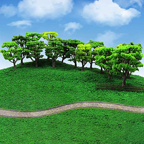 Evemodel S0601 16Pcs Model Road Trees Train Railways Architecture Landscape Scenery O Scale 1:50 Green Dark Green Light Green #TOP5