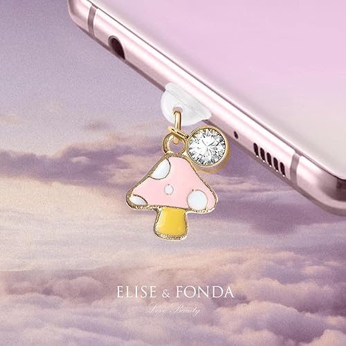 Miniatura 2 de ELISE & FONDA TP252 Tipo-C Puerto de carga USB Anti Polvo Plug Tiny Mushroom Cell Phone Charm para SamsungHuaweiOnePlusXiaomioppo teléfonos Android