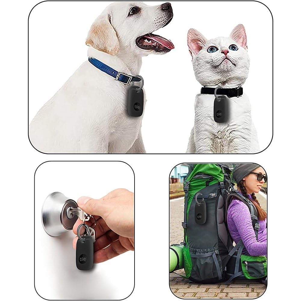 SaharaCase - Funda de silicona para Tile Mate Pro (paquete de 4) [Parachoques a prueba de golpes] protección resistente agarre antideslizante - negro/azul/rojo/blanco