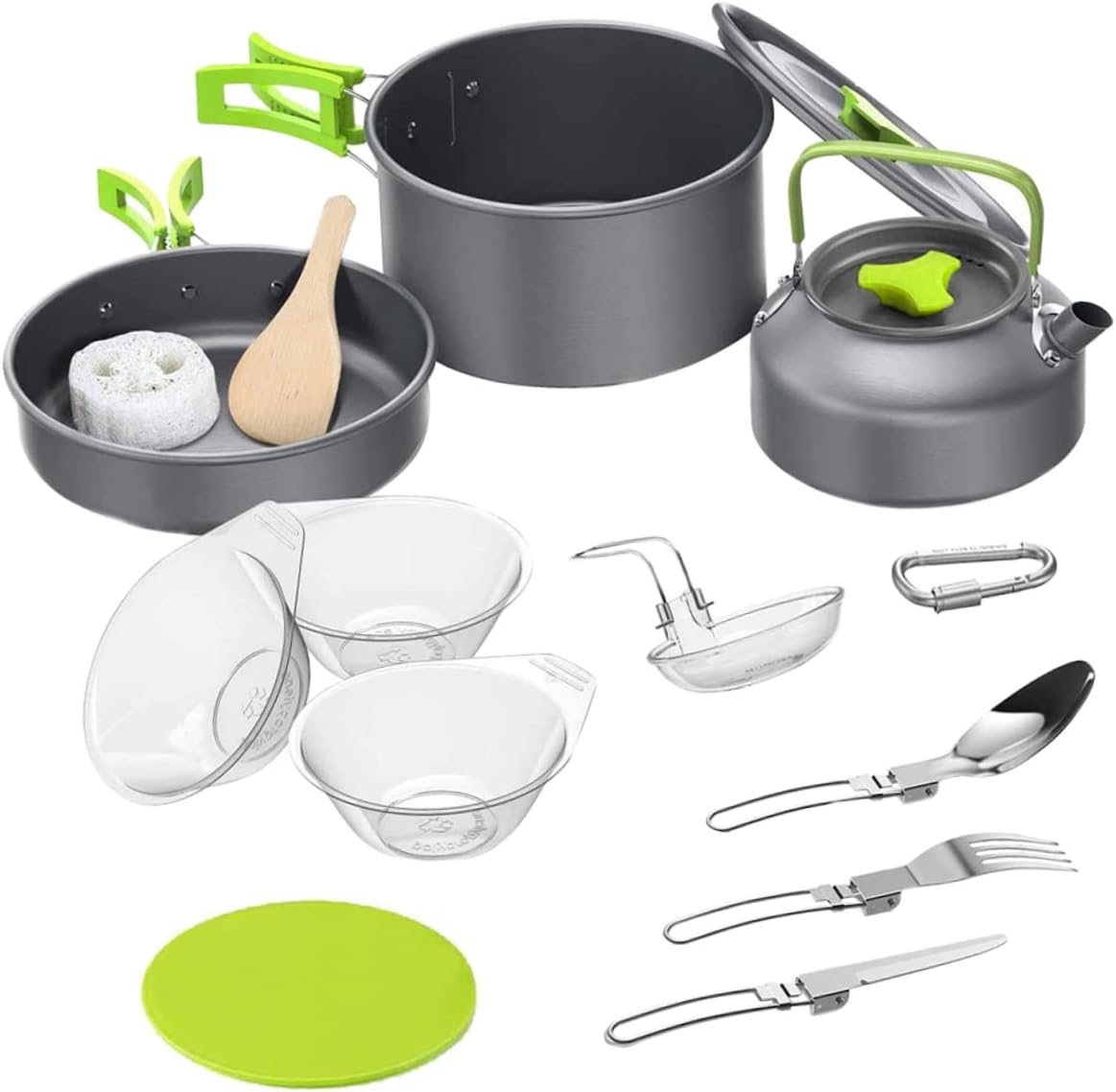 KICHOUSE Outdoor Cooking Kit Camping Cookware Set Portable Stove Durable Easy to Use for All