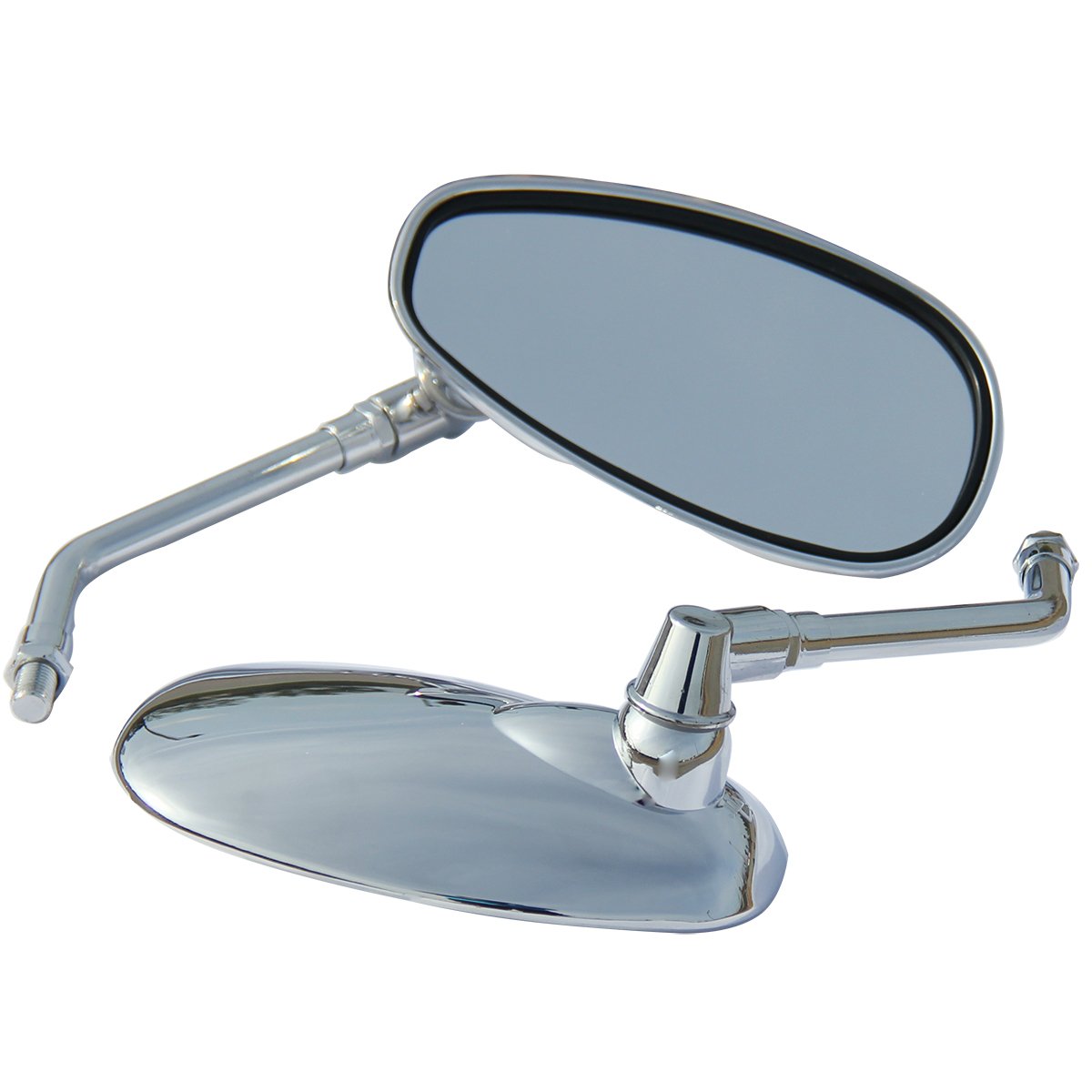 Amazon.com: MotorToGo Chrome Motorcycle Rear View Side Oval