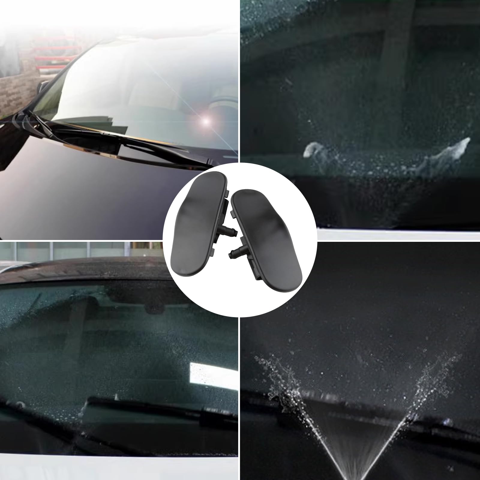 Ugello spray per lavavetri anteriore con riscaldamento, per Audi A1 A3 A4 A5 Q3 Q5 Q7 TT 2008-2017 4G8988987 4GD955987, ugelli per tergicristalli anteriore, ugello spray per parabrezza, 2 pezzi