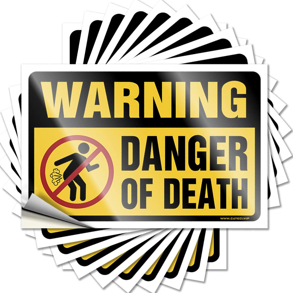 Decal Patio Bar Accessories Vinyl Sticker | Warning Danger of Death Heavy for Darts Use(8X12CM)